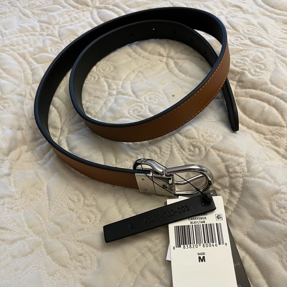 NWT Lauren Ralph Lauren Black and Brown Leather Belt - Picture 4 of 6